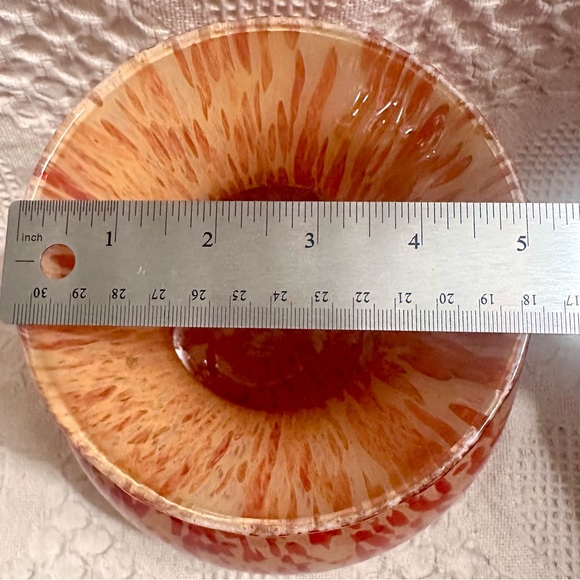 HUGE “MAESTRI VETRAI” Azzurra Italy Animal Print Vase Bright Orange Yellow, Red - Picture 13 of 14